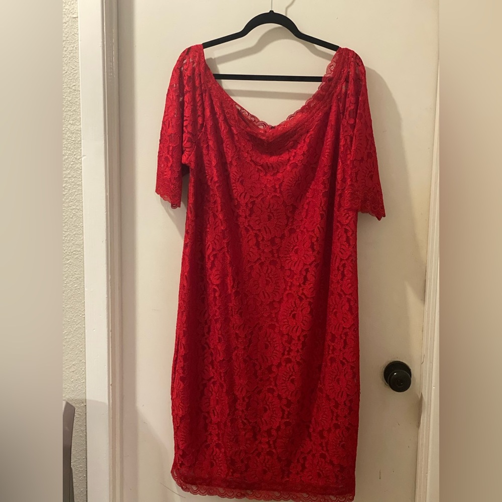 Lane Bryant - Women’s plus size 18 red lace dress (NWT)
